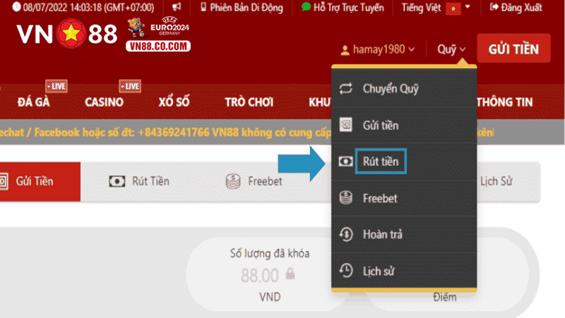 Rút Tiền VN88 Các Thao Tác Cần Thực Hiện Nhanh Chóng 2026 - muhoca