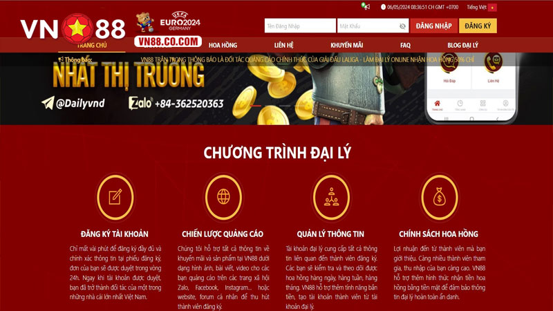 Trở Thành Đại Lý VN88 - Cơ Hội Tăng Thu Nhập Khủng 2026 - muhoca